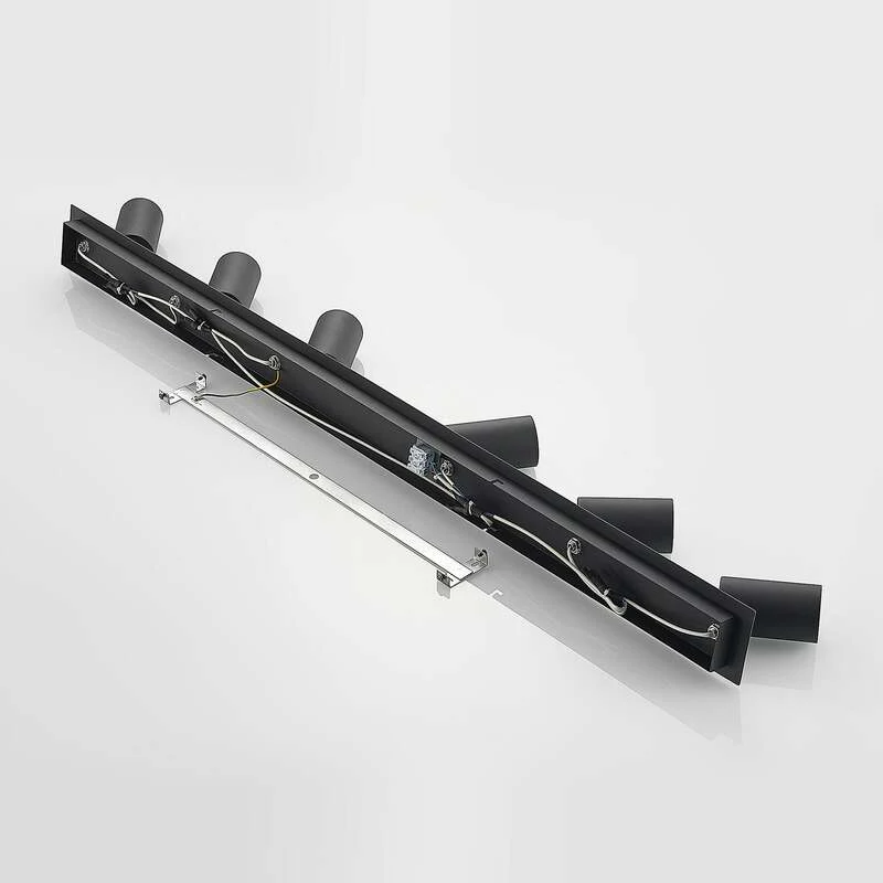 B-Ware Lindby Deckenstrahler Joffrey LED Strahler 6-flg dimmbar schwarz 116cm IP20