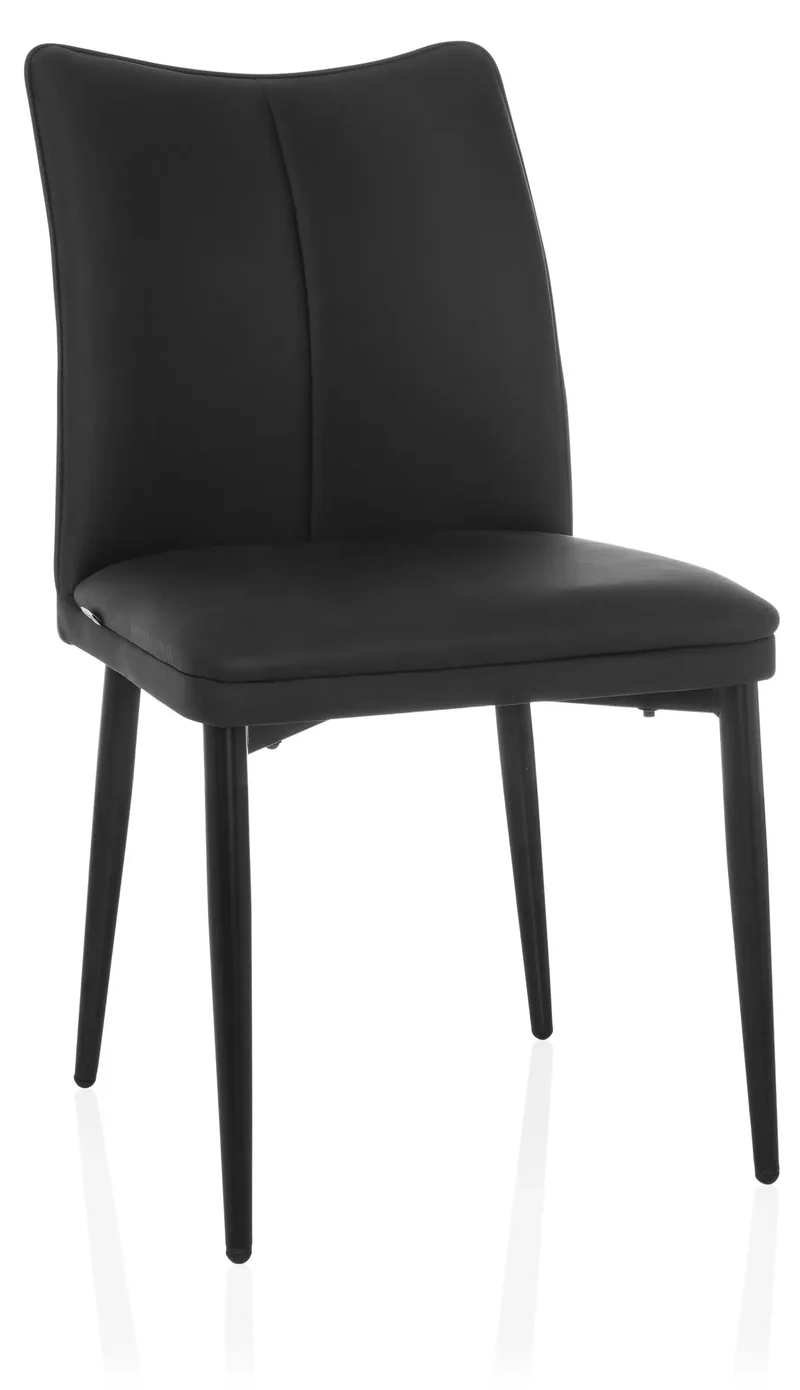 B-Ware hjh LIVING Esszimmerstuhl Stuhl VISETO Kunstleder schwarz Sitzmöbel283