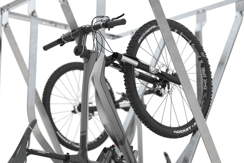 Schrägparksystem für eine Reifenbreite von 60 cm | Für Mountainbikes und E-Bikes geeignet