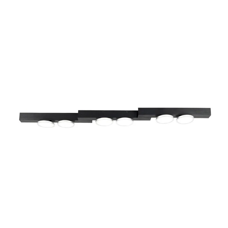 B-Ware Lucande Kellino Deckenleuchte Deckenlampe Deckenlicht Leuchte 6-flammig schwarz