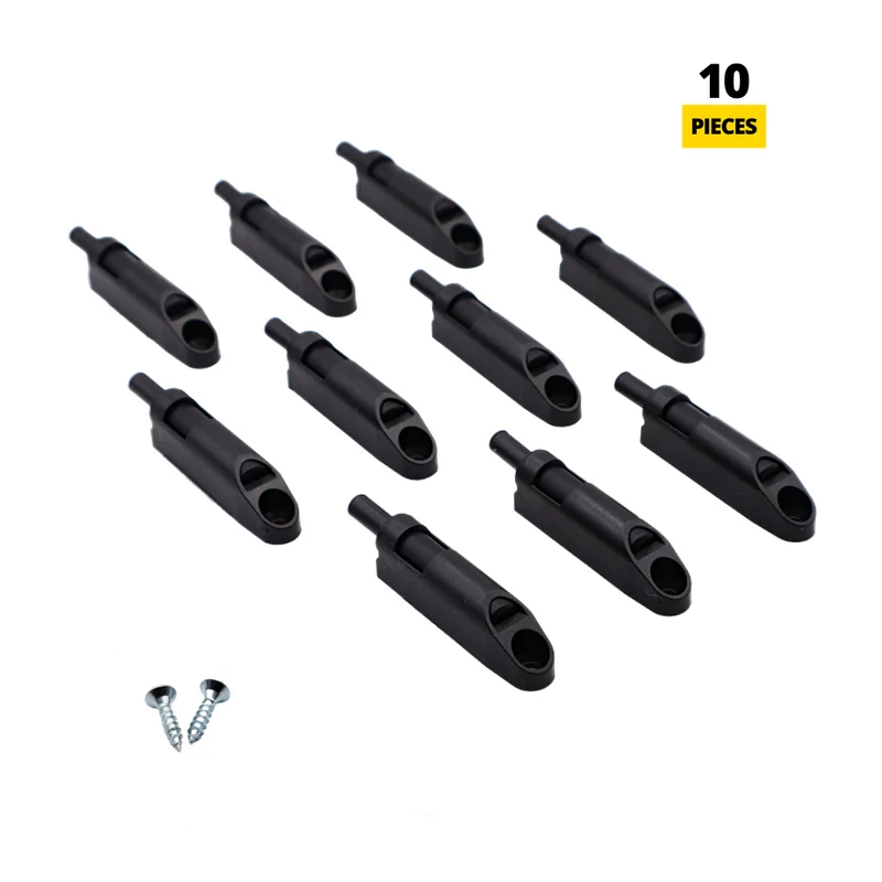 Soft-Close Schranktürdämpfer - Schwarz (10 Stück)