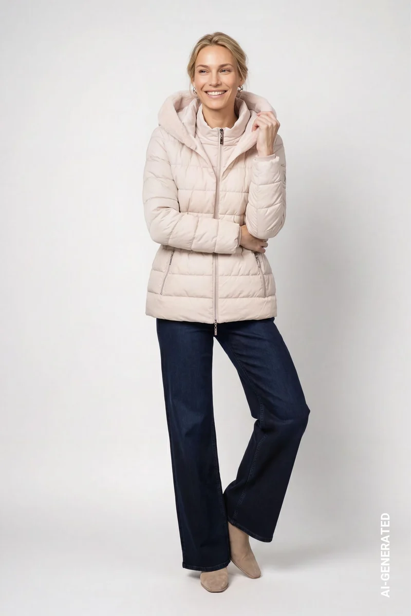 Steppjacke mit Taillengürtel