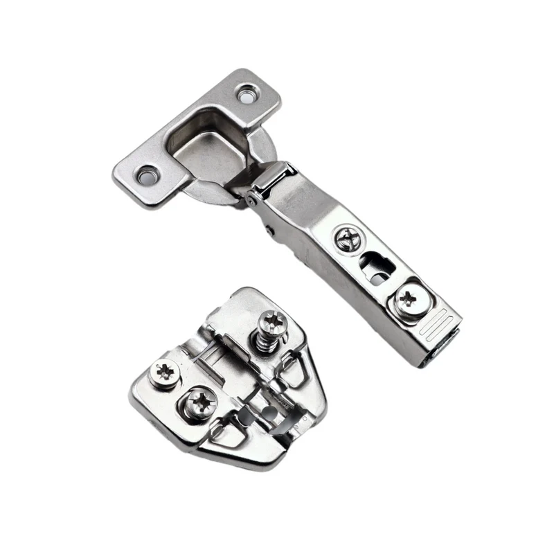 3D Push to Open Federlose Scharnier Topfband, H0 Montageplatte mit EURO Schrauben, Eckanschlag