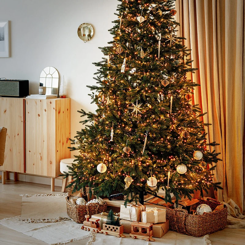 ECD Germany | LED Lichterkette Außen Innen 11 m Warmweiß Weihnachtsbeleuchtung LED Cluster Büschellichterkette Weihnachten wetterfest 1512 LED Timer