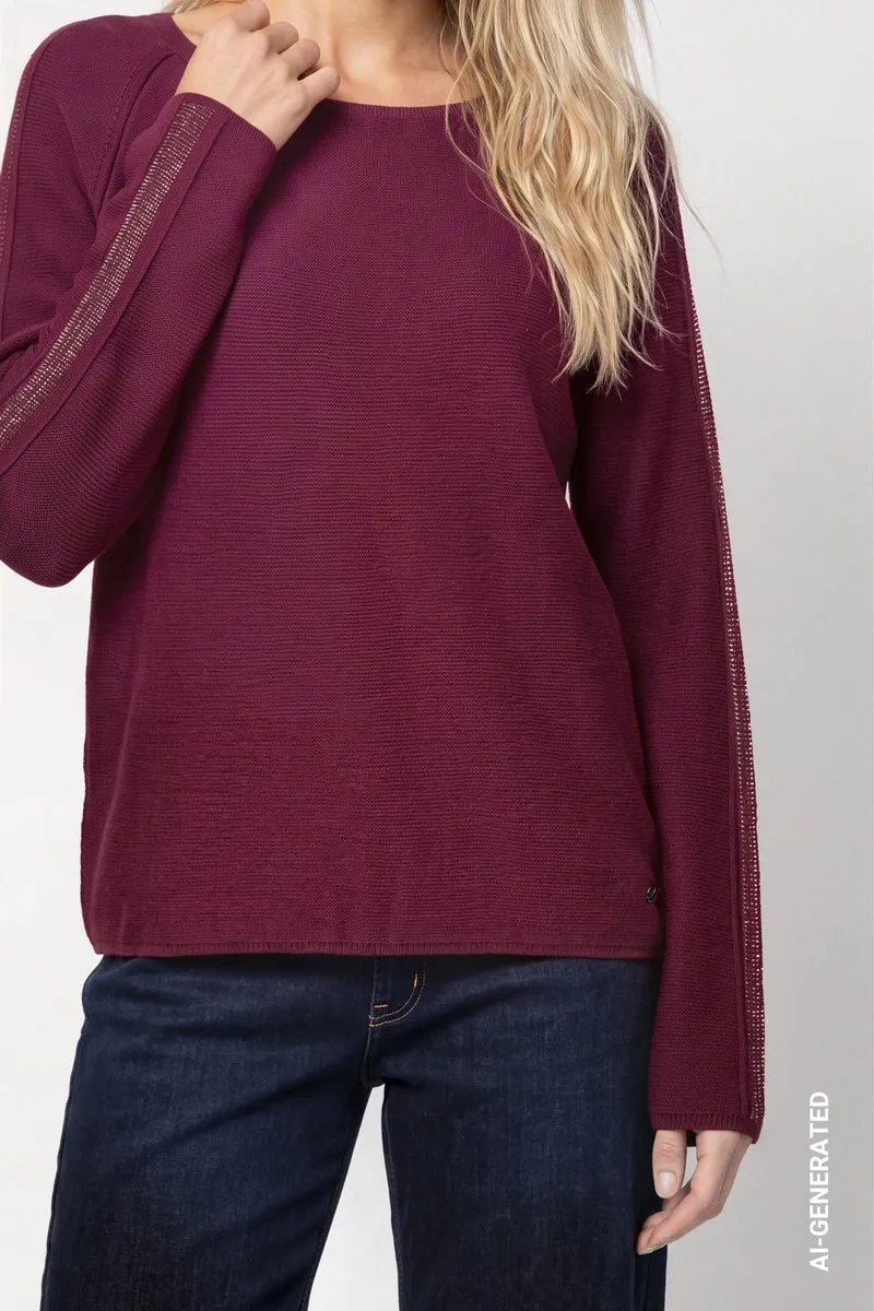 Strickpullover mit Schmuckakzenten