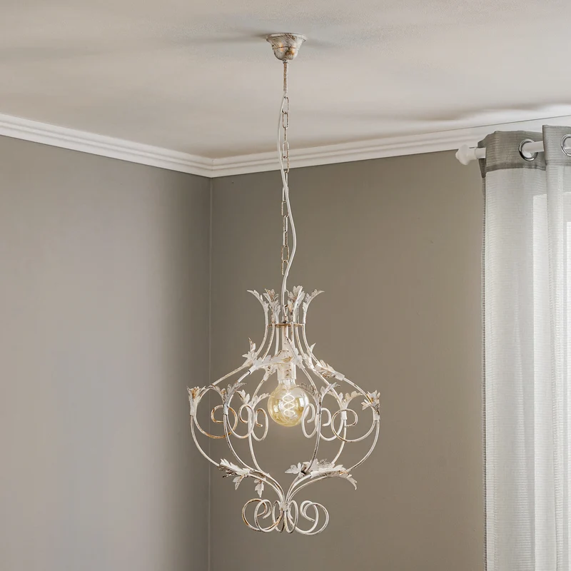 B-Ware Hängeleuchte Contessa LED Pendelleuchte Lampe dimmbar weiß Made in Europe 40cm