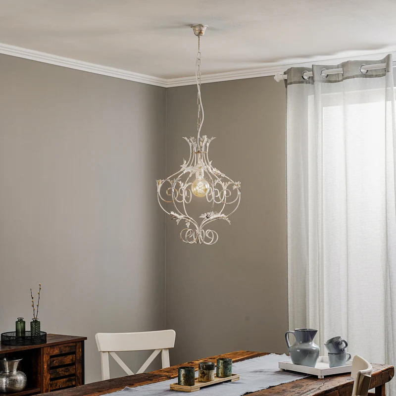 B-Ware Hängeleuchte Contessa LED Pendelleuchte Lampe dimmbar weiß Made in Europe 40cm