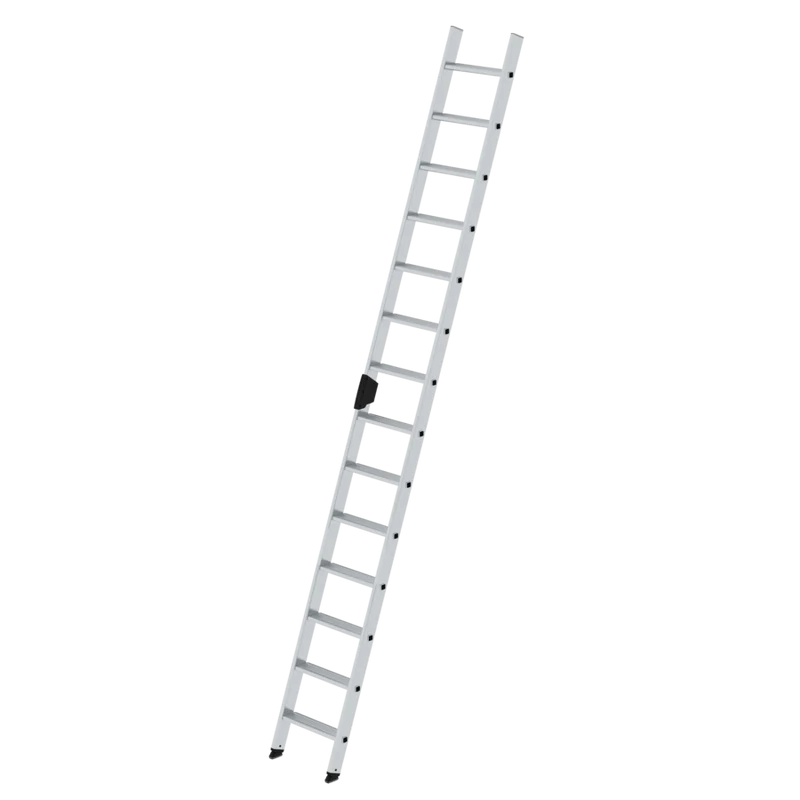 Stufen-Anlegeleiter 420 mm – Aluminium-Leiter ohne Traverse, einseitig begehbar