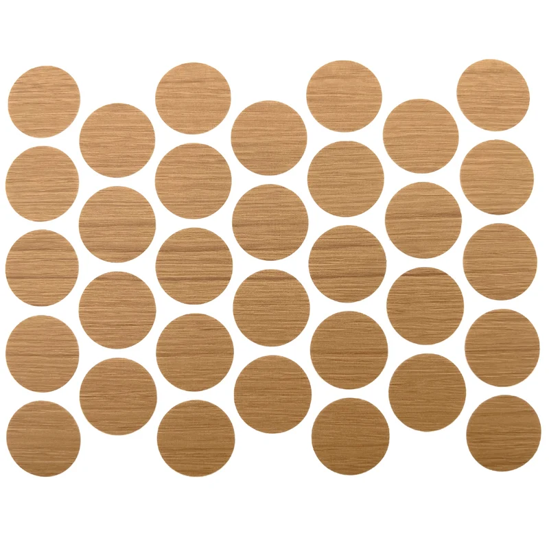 Schraubabdeckkappen Selbstklebend - Teak 18mm