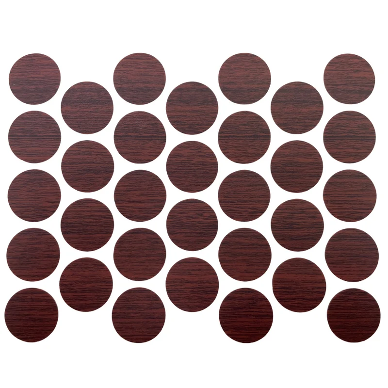 Schraubabdeckkappen Selbstklebend - Mahagoni 18mm