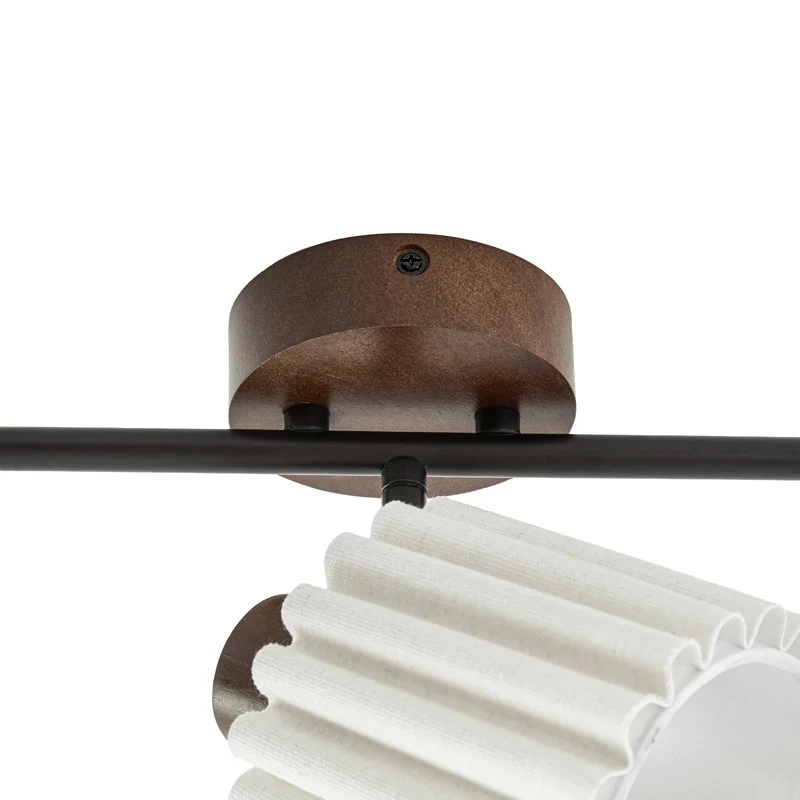 B-Ware Lindby Deckenstrahler Shiloh LED 3-flammig Strahler Lampe Walnussholz beige
