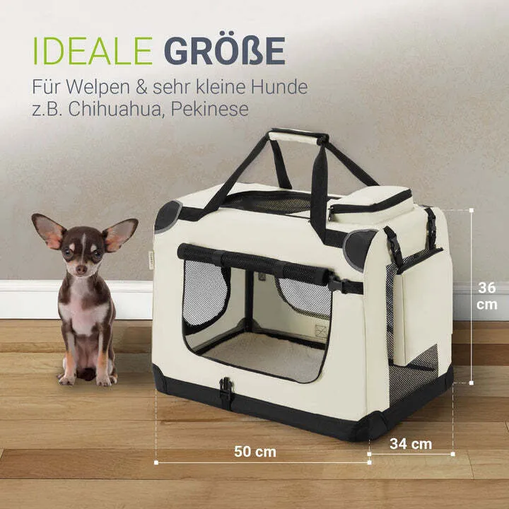 B-Ware Hundebox Auto faltbar Lassie Transportbox Tragegriff Liegedecke S kleine Hunde