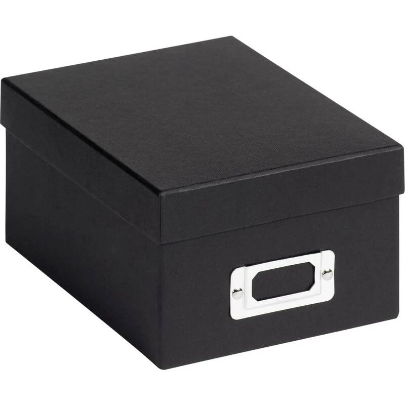 8x B-Ware walther+ design Fotoalbum schwarz 22x17cm Strukturpapier mit Metallhalter und