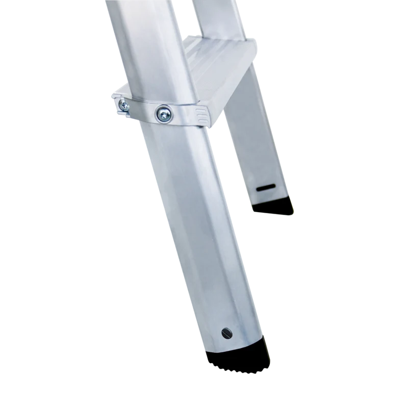 Stufen-Stehleiter einseitig begehbar Aluminium eloxiert
