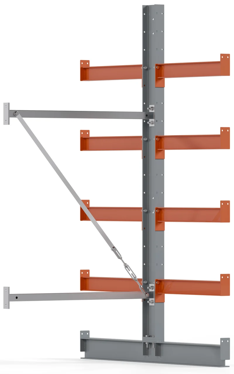 Kragarmregal Anbaufeld Breite 1000 mm doppelseitig Ständerlast 2600 kg
