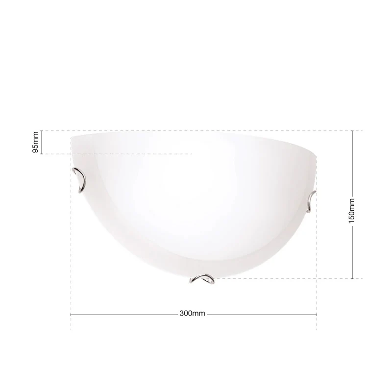 B-Ware Orion Wandleuchte Agada LED Wandlampe dimmbar Opalglas chrom 30x15cm weiß