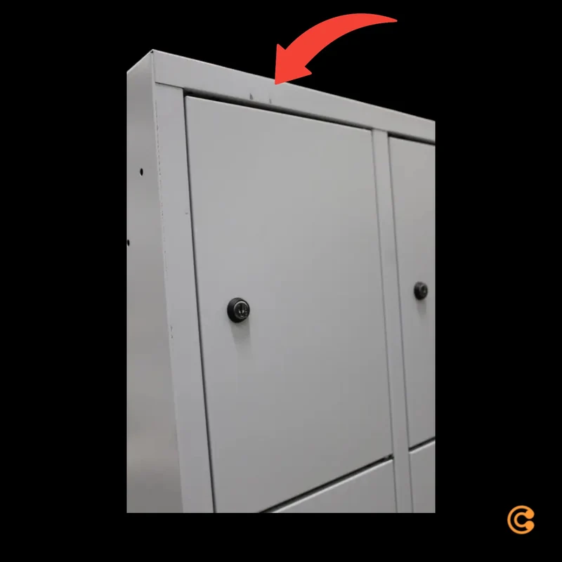B-Ware C+P Fächerschrank Spind Schrank 12 Fächer Grau H1800 B900 T500m SIEHE TEXT/FOTO