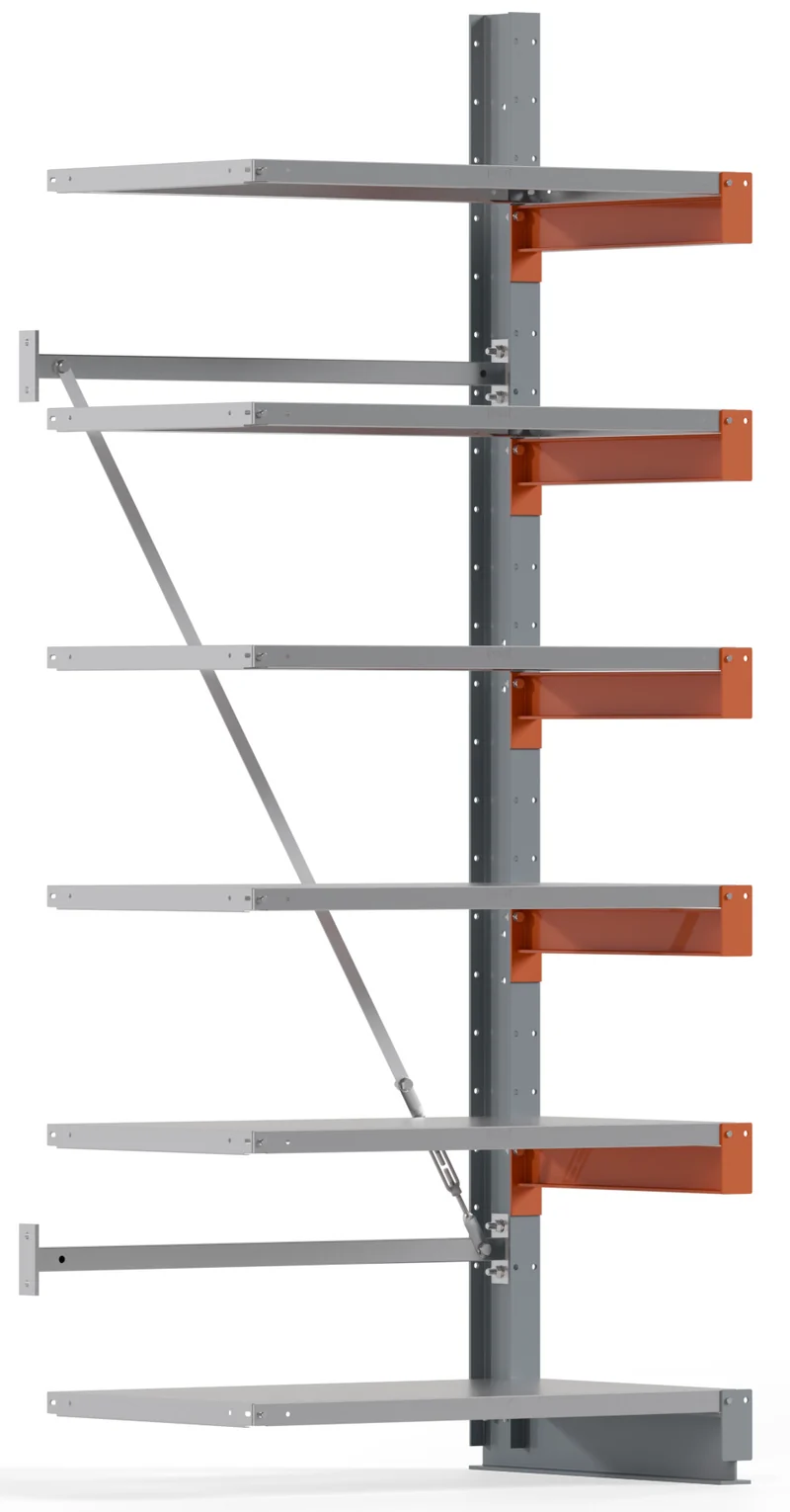 Kragarmregal Anbaufeld Breite 1000 mm einseitig Feldlast 1500 kg