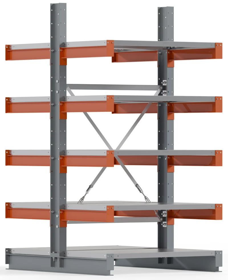 Kragarmregal Tragarmregal Grundfeld Breite 1000mm | doppelseitig nutzbar | Feldlast 3000 kg