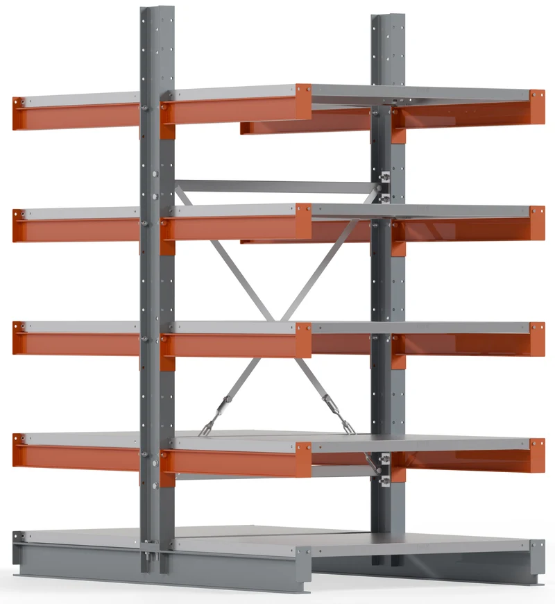 Kragarmregal Tragarmregal Grundfeld Breite 1000mm | doppelseitig nutzbar | Feldlast 3000 kg