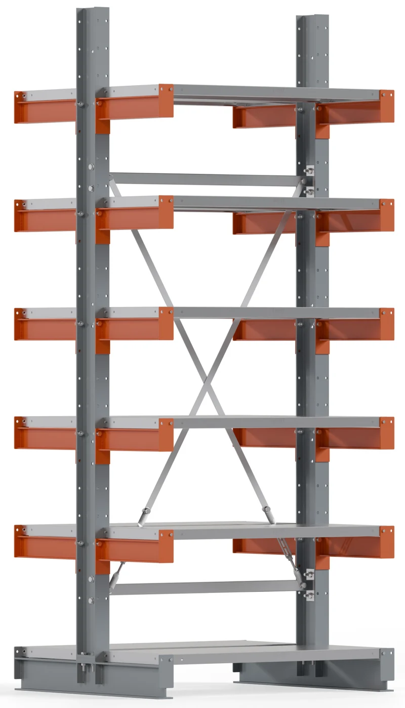 Kragarmregal Tragarmregal Grundfeld Breite 1000mm | doppelseitig nutzbar | Feldlast 3000 kg