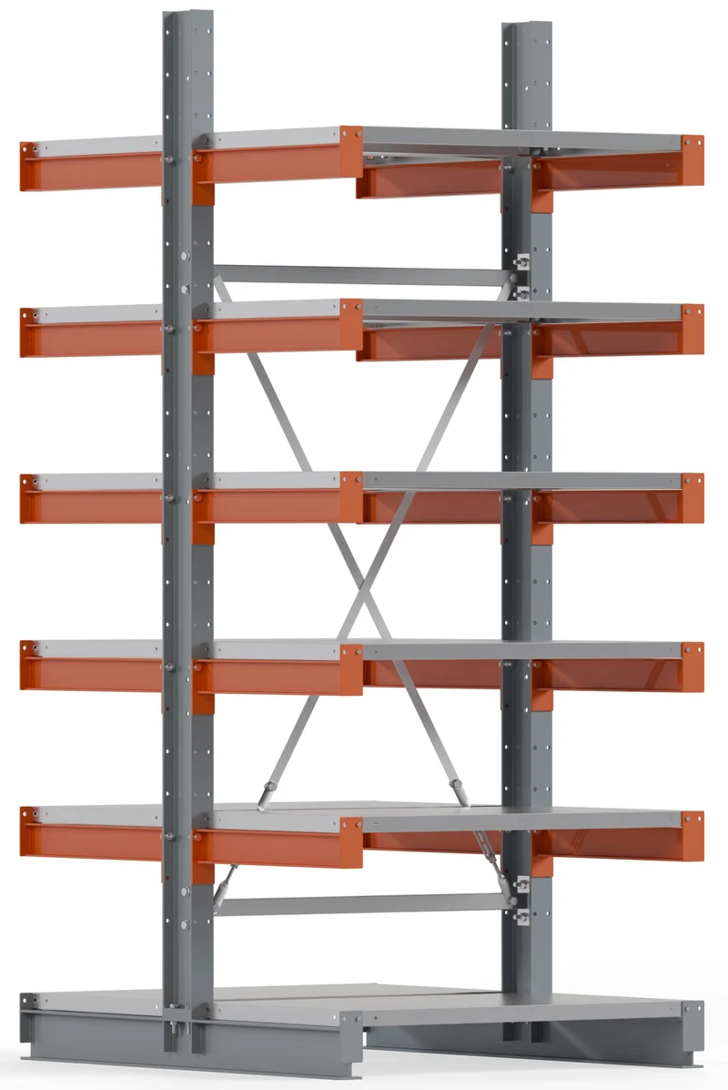 Kragarmregal Tragarmregal Grundfeld Breite 1000mm | doppelseitig nutzbar | Feldlast 3000 kg