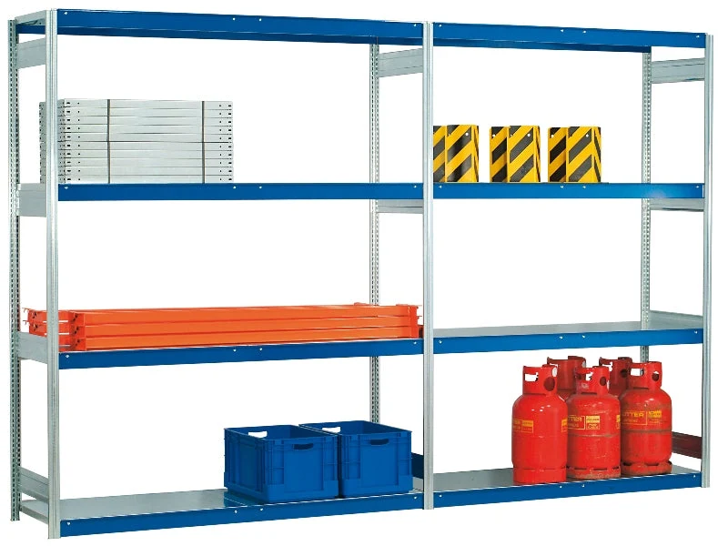 Weitspannregal Anbauregal mit Stahlpaneel Fachlast 400 kg