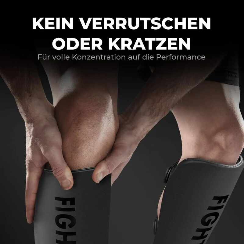 B-Ware FIGHTR Schienbeinschoner Kickboxing MMA Muay Thai idealer Schutz perfekt Größ M