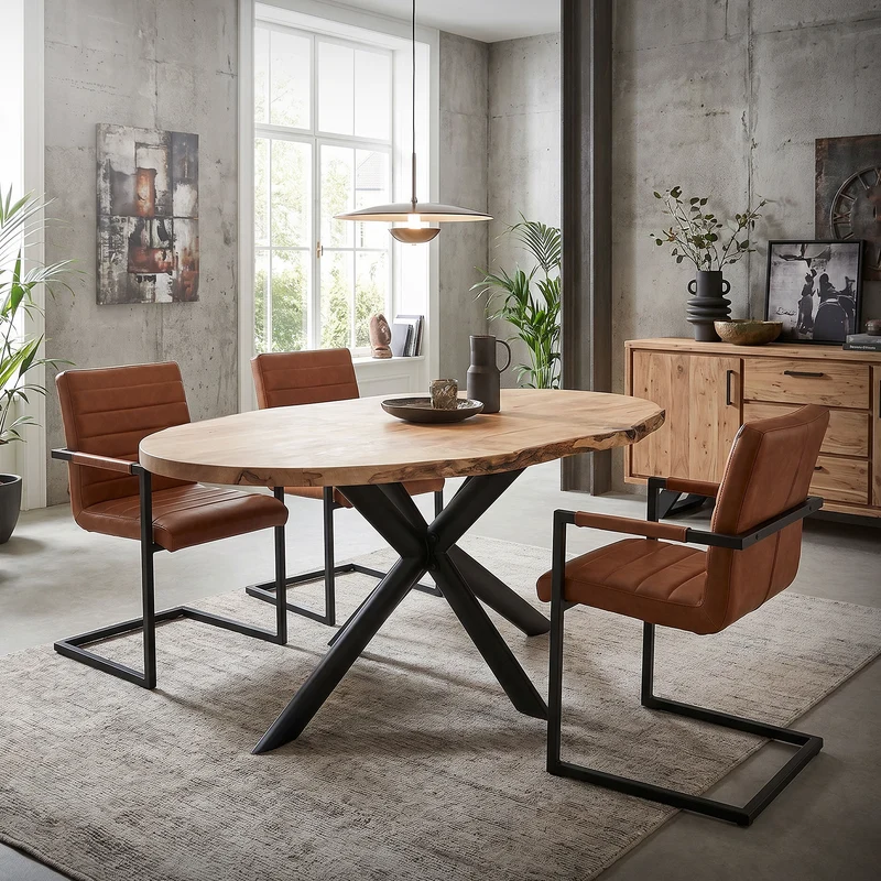 ML-DESIGN | Tischbeine Spider-Design 120x78x71,5 cm aus Stahl Schwarz Tischgestell Tischfüße Tischkufen für Esstisch