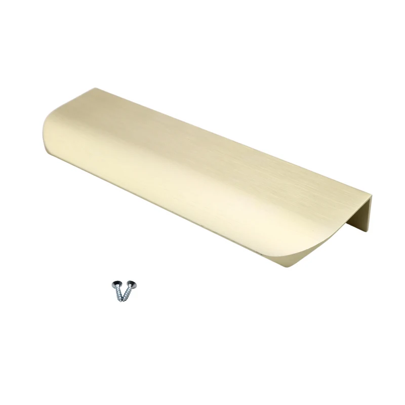 Griffleiste Kantengriff Rund 128mm (148mm Gesamtlänge) - Matt Gold