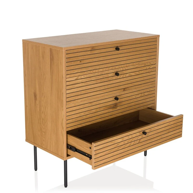 B-Ware hjh LIVING Kommode LINNO K Schubladenkommode Sideboard Aufbewahrung modern grau