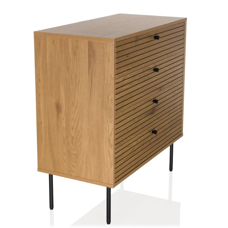 B-Ware hjh LIVING Kommode LINNO K Schubladenkommode Sideboard Aufbewahrung modern grau