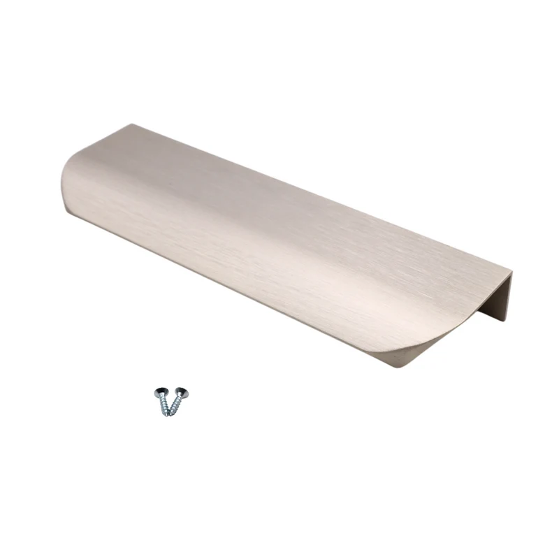 Griffleiste Kantengriff Rund 128mm (148mm Gesamtlänge) - Gebürsteter Edelstahl