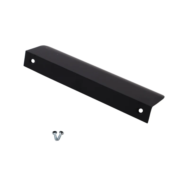 Griffleiste Kantengriff Rund 128mm (148mm Gesamtlänge) - Schwarz Matt