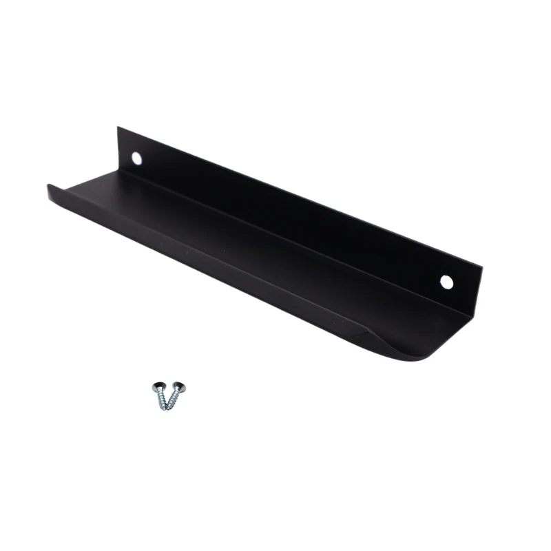Griffleiste Kantengriff Rund 128mm (148mm Gesamtlänge) - Schwarz Matt