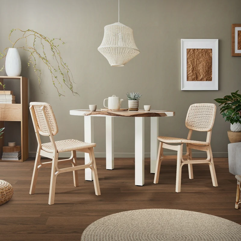 B-Ware 4er Set Tischbeine I-Design 72cm Weiß glänzend höhenverstellbare Tischgestell aus pulverbeschichteter Stahl, Profil 8x8cm, ML-Design