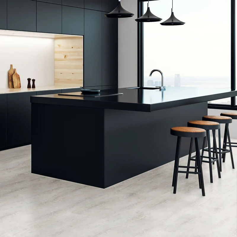 ML-DESIGN | Vinylboden Klick 40 Stück Klicksystem mit Belastungsklasse 34, 61 x 30,5 cm x 4,2 mm 7,44m² PVC Grau Zement Hell Bodenbelag Betonoptik