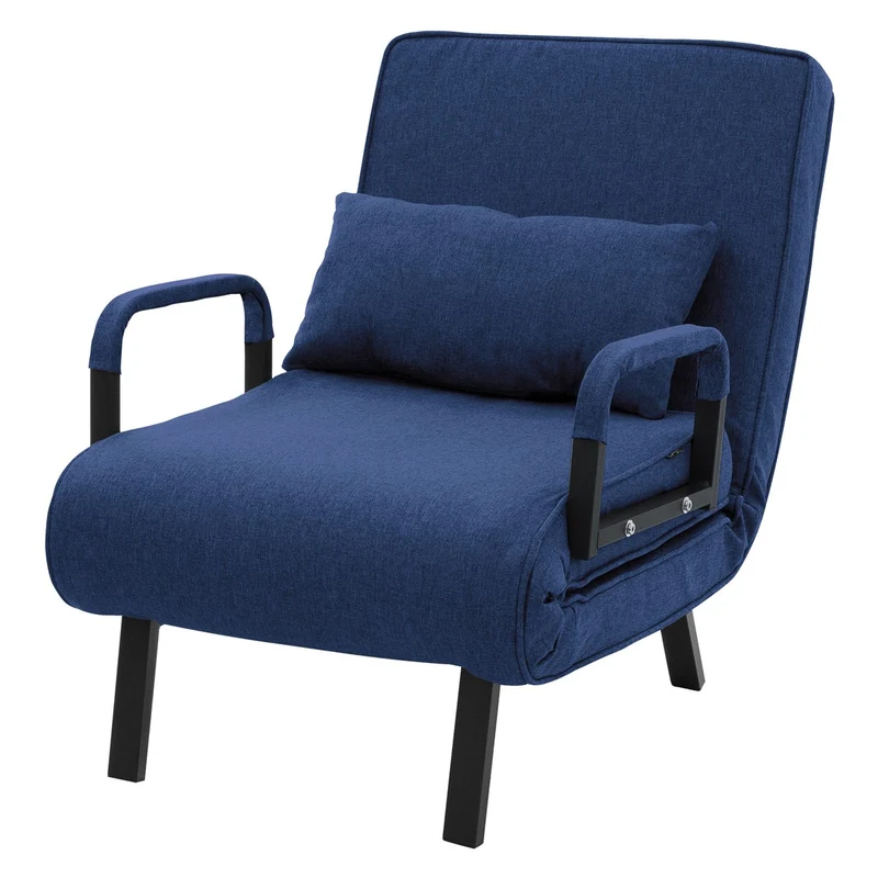 ML-DESIGN | Schlafsessel mit Bettfunktion 186x60 cm aus Stahl/Chenille Sessel mit Schlaffunktion klappbar Bettsessel Klappsessel Schlafsofa