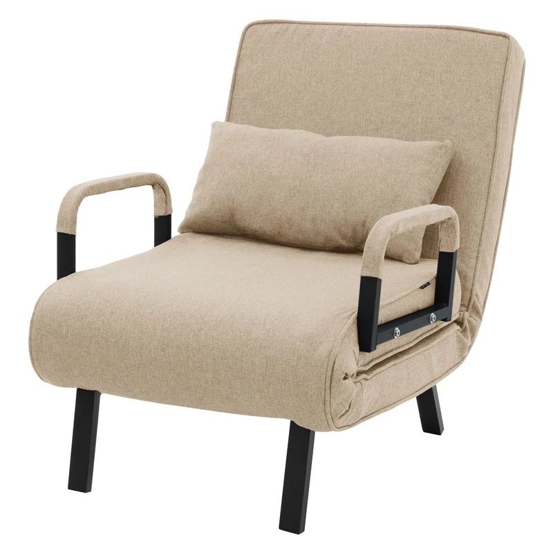 ML-DESIGN | Schlafsessel mit Bettfunktion 186x60 cm aus Stahl/Chenille Sessel mit Schlaffunktion klappbar Bettsessel Klappsessel Schlafsofa
