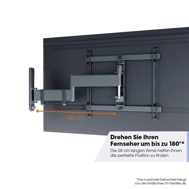 B-Ware Vogel's TV-Wandhalterung Schwenkbar Neigbar für 32-65 Zoll Fernseher weiß 25kg