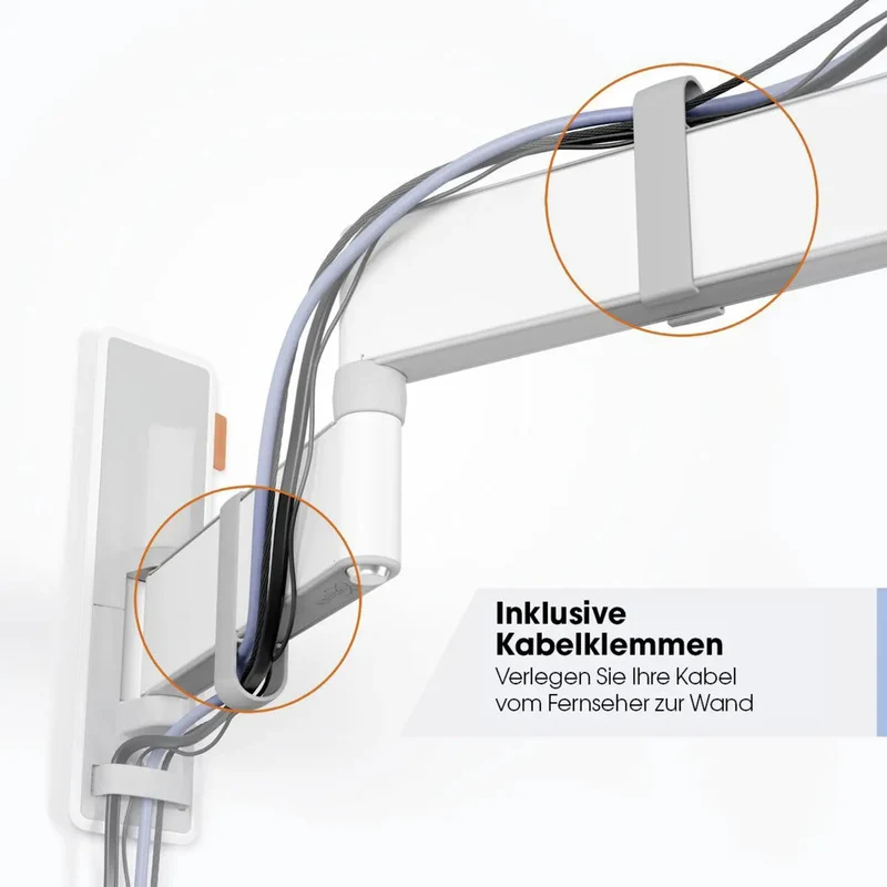B-Ware Vogel's TV-Wandhalterung Schwenkbar Neigbar für 32-65 Zoll Fernseher weiß 25kg