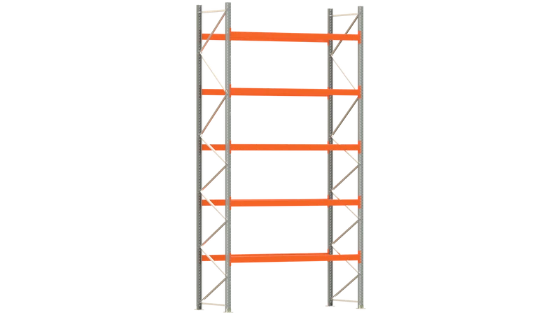 Palettenregal Grundregal ARTUS Hochregal Breite 2.700 mm Fachlast 2.000 kg (5 Ebenen)