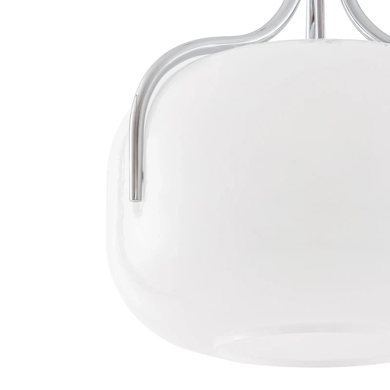 B-Ware Lucande Hängeleuchte Christo LED Pendelleuchte dimmbar chrom/weiß Ø42cm 44,5cm