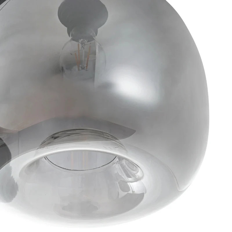 B-Ware Lindby Hängeleuchte Marla 6-flammig LED Pendelleuchte Lampe dimmbar rauchgrau
