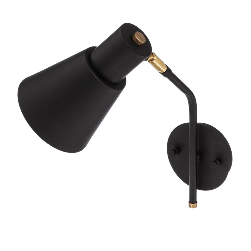 B-Ware Opviq Wandleuchte Sivani MR-664 LED Wandlampe dimmbar schwarz gold 40cm Lampe