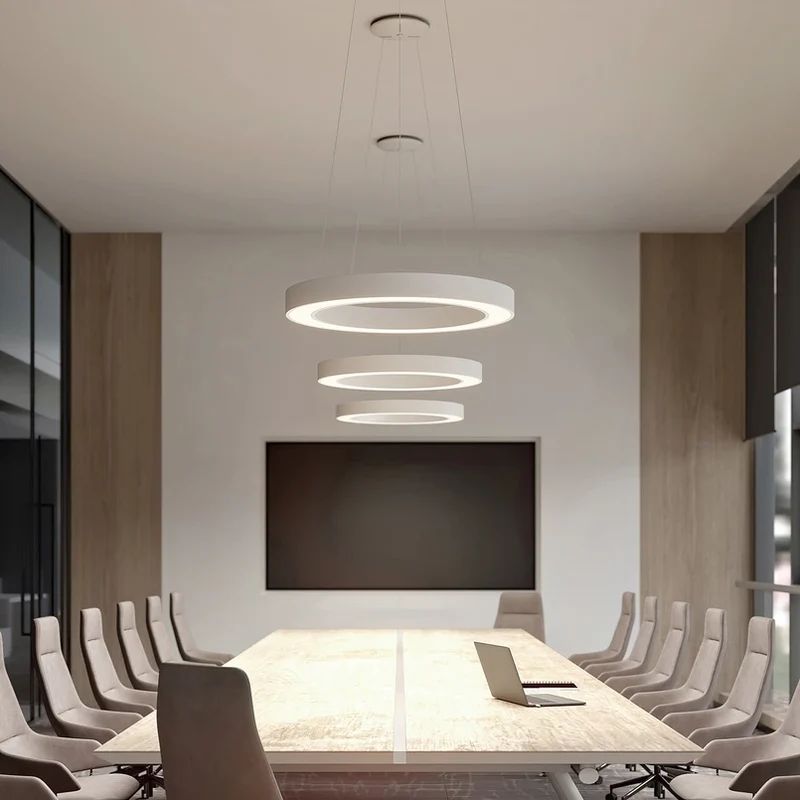 B-Ware Arcchio LED Pendelleuchte Sharelyn Hängelampe weiß Ring CCT Aluminium 80 cm