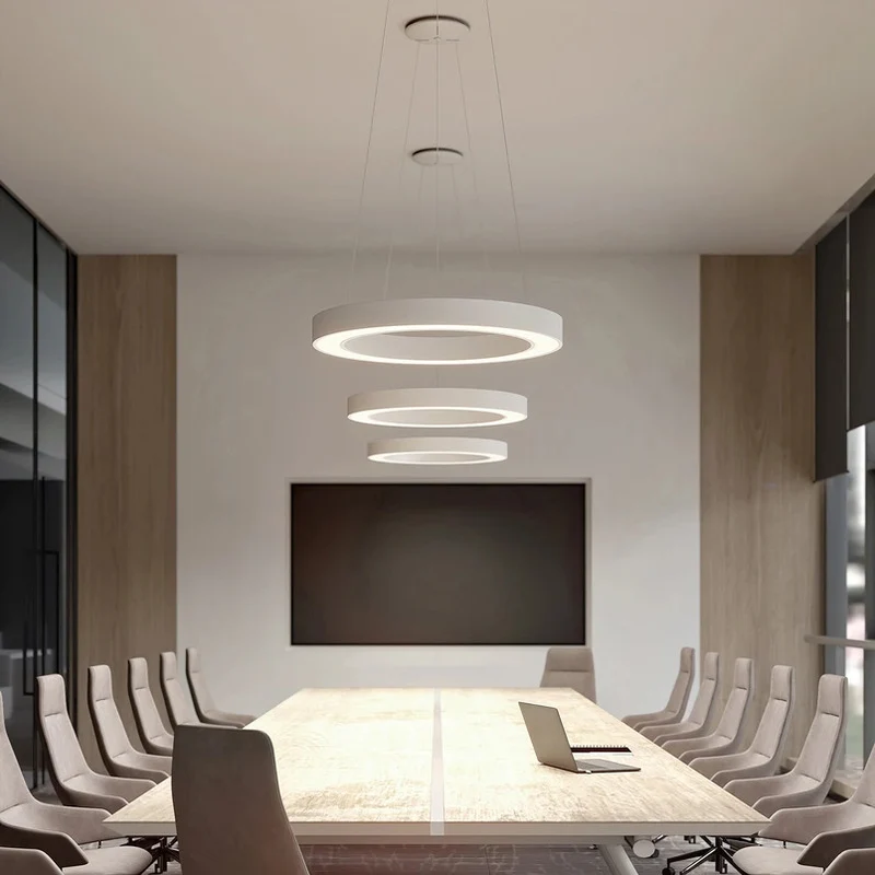 B-Ware Arcchio LED Pendelleuchte Sharelyn Hängelampe weiß Ring CCT Aluminium 80 cm