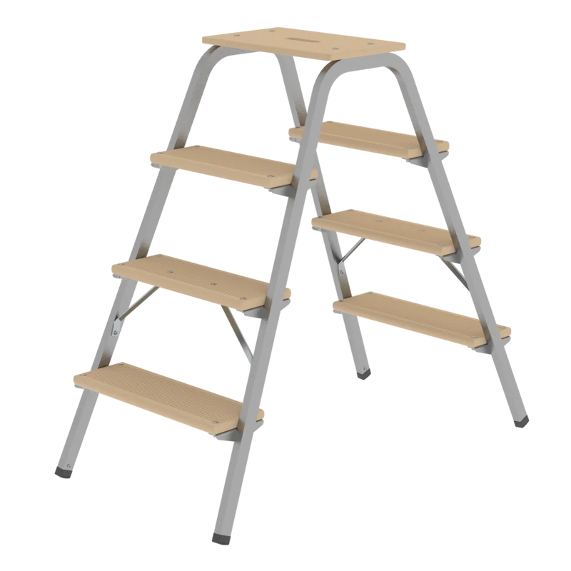 Stahl-Holz-Tritt in vielen verschiedenen Varianten