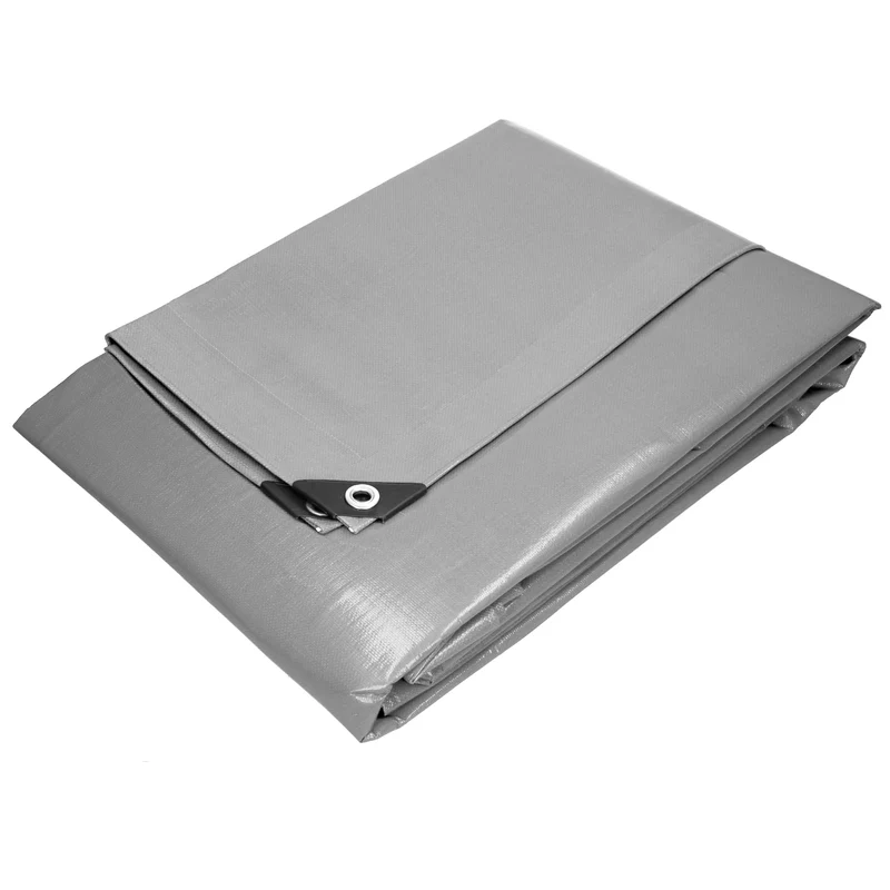 Abdeckplane Gewebeplane mit Ösen 6x10 m 180g/m² in Grau aus PE