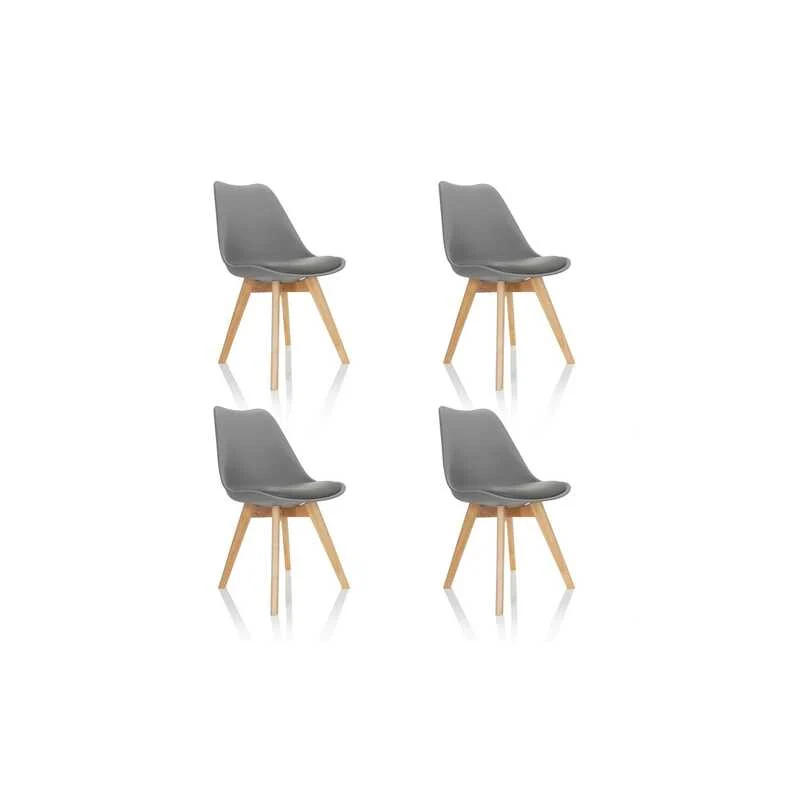 B-Ware hjh OFFICE Besucherstuhl Schalenstuhl SCANDI Esszimmerstuhl Kunststoff grau 16